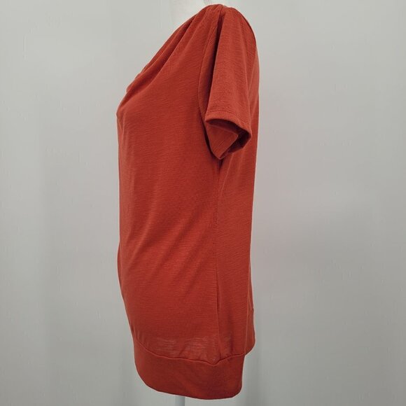 Cato Bronzed Amber Draped Neck Top - Picture 2 of 6